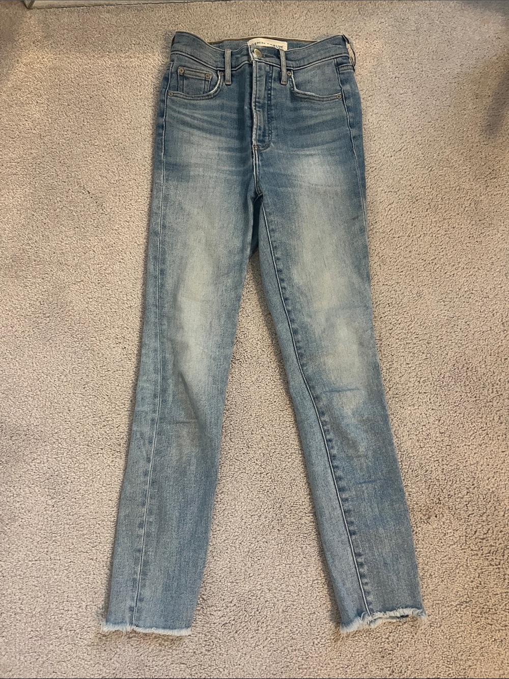 Denim Forum Light Blue High-Rise Skinny Jeans